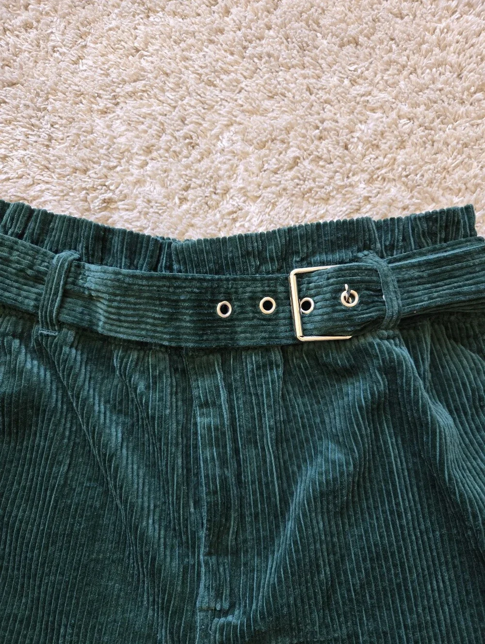 Blanknyc Baxter Ribcage Corduroy Pants Womens 28 Green Straight Leg
